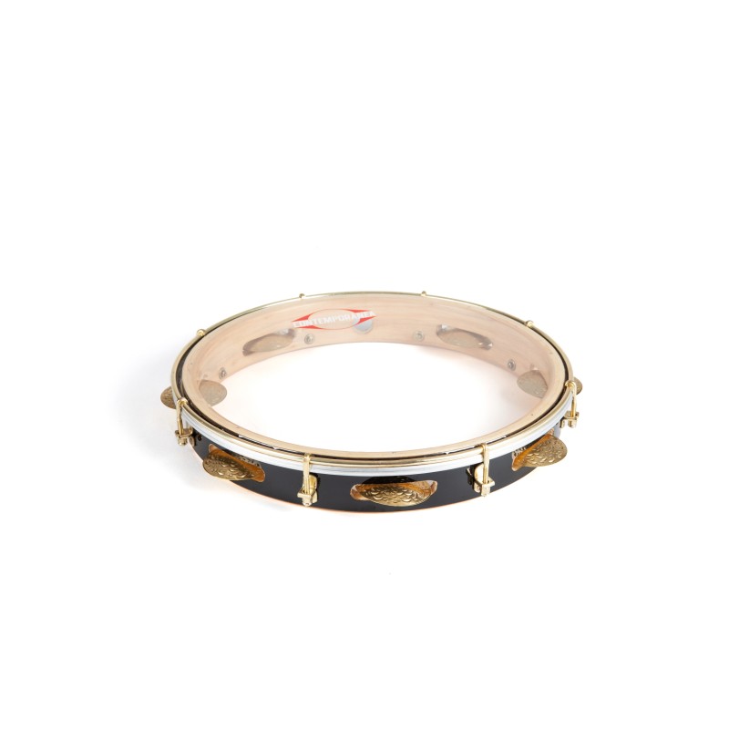 Pandeiro 12" formica noir PRO LEVE - peau transparente - Pro